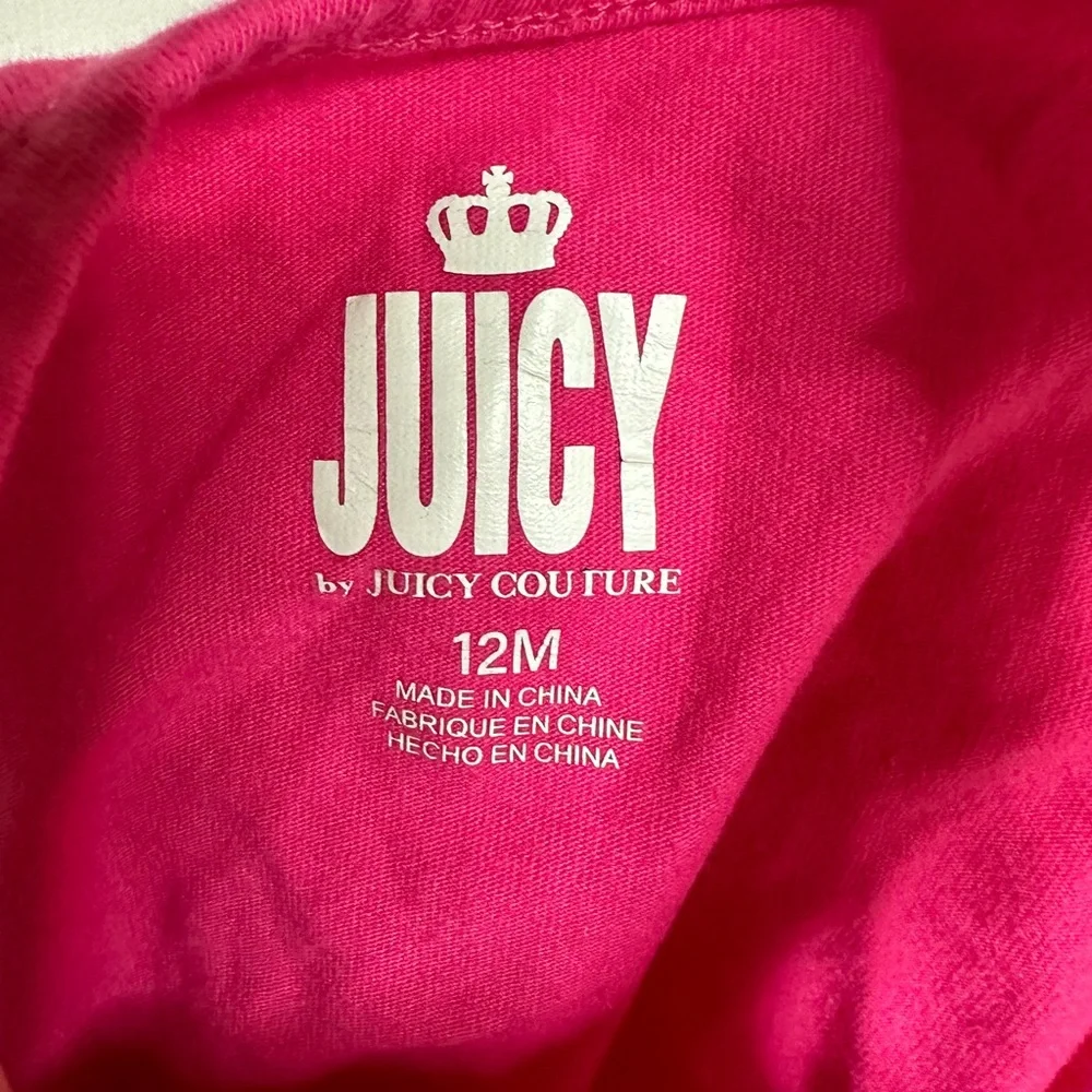 JUICY by Juicy Couture Pink Flower Baby Girls Dress 12 Months